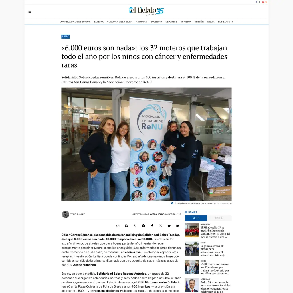 «6.000 euros son nada»: los 32 moteros que trabajan todo el año por los niños con cáncer y enfermedades raras